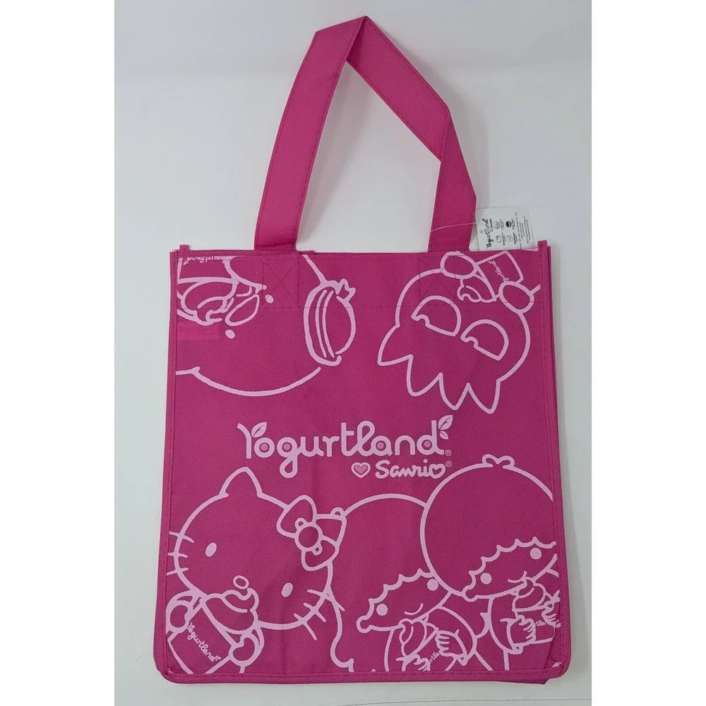 2012 Hello Kitty YOGURTLAND X SANRIO Pink Reusable Shopping Tote Bag - New